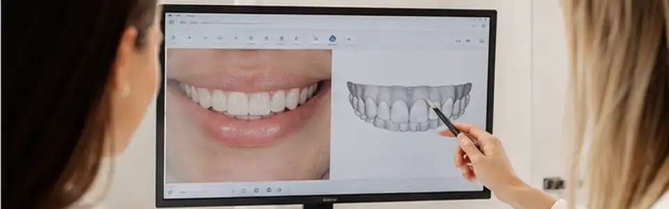 Cyfrowy projekt uśmiechu pomaga zaprojektować efekt końcowy - W Le Perle Flow injection jest wykonywane z użyciem cyfrowych skanów i przymiarki uśmiechu - Dentysta Poznań. Wybór lekarza do flow injection jest prosty - lek. dent. Anna Kuśnierczak